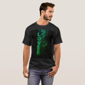 T-shirt LOVE Forest Fade – Vertical Green Typography  (Devant entier)