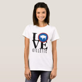 T-shirt LOVE Gillette Wyoming (Devant entier)