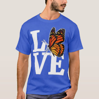 T-shirt LOVE Girls Monarch Butterfly Milkweed Butterflie