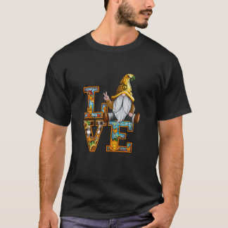 T-shirt Love Gnome Fall Vibes Automne costume saison avec