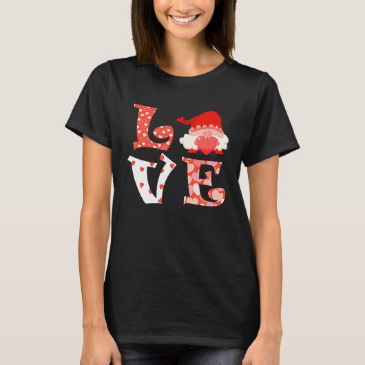 T-shirt Love Gnome Valentine's Day Mother's Day Gnome  3 (Devant)