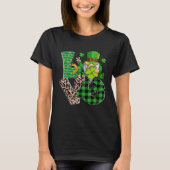 T-shirt LOVE Gnomes Irish Shamrock Lucky St Patrick's Day (Devant)
