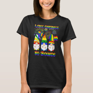 T-shirt Love Gnomes No Bounds Lgbt Drapeau Lgbt Communauté