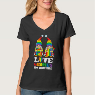 T-shirt Love Gnomes No Bounds LGBT Pride Couleurs arc-en-c