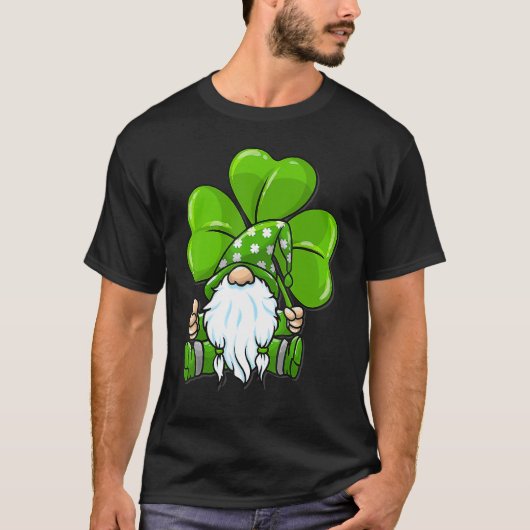 T-shirt Love Gnomes Shamrock irlandais St Patrick's Day Fo (Devant)