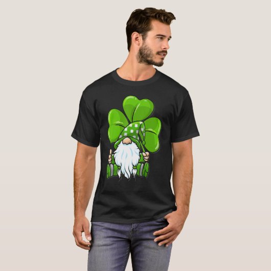 T-shirt Love Gnomes Shamrock irlandais St Patrick's Day Fo (Devant entier)