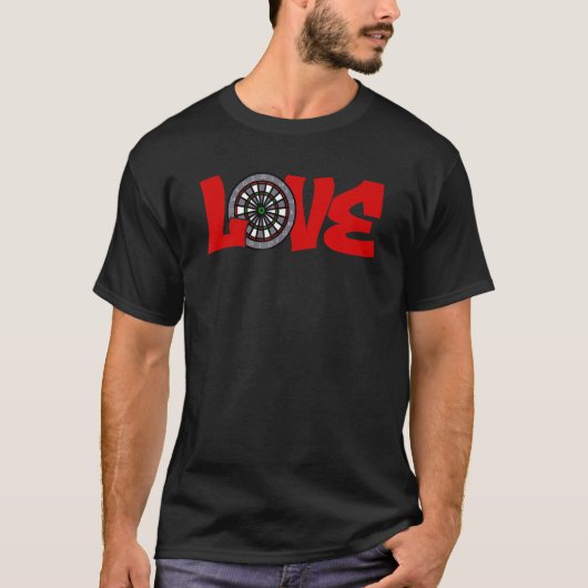 T-shirt Love Graphic Dart Player Darts Dartboard Triple 20 (Devant)