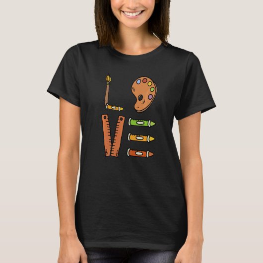T-shirt Love Graphic Painting Painter Paint Artwork Artist (Devant)
