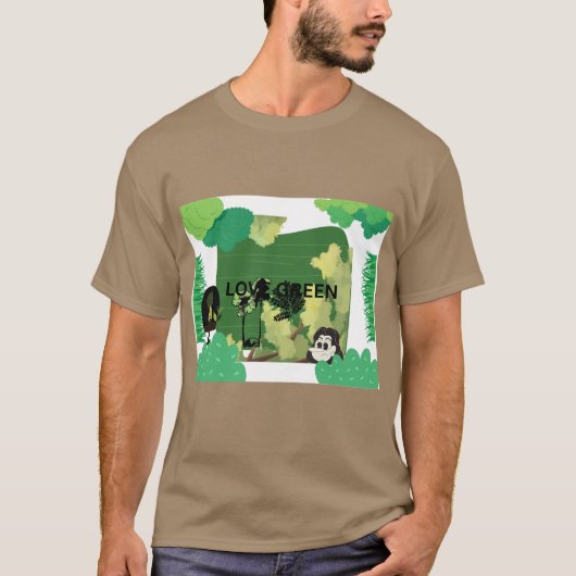 T-SHIRT LOVE GREEN (Devant)
