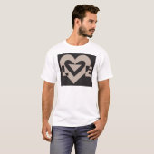 T-shirt Love Grey sur Black (Devant entier)