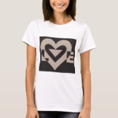 T-shirt Love Grey sur Black (Devant)