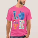 T-shirt Love Hanoukka Décorations Dreidel Menorah Chanukah<br><div class="desc">Love Hanoukka Décorations Dreidel Menorah Chanukah.</div>