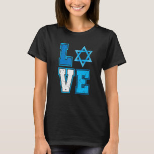 T-shirt Love Hanoukka Star Of David Happy Chanukkah Costum