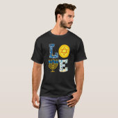 T-shirt Love Hanukkah  Chanukah Menorah Pajama Matching Fa (Devant entier)