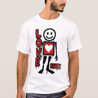 T-shirt Love Hate Inspired Graphic 