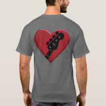 Love Heart Bass Guitare w Amp Grill Musique