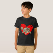 T-shirt Love Heart Graphic Valentines Day Sugar Glider Bo  (Devant entier)