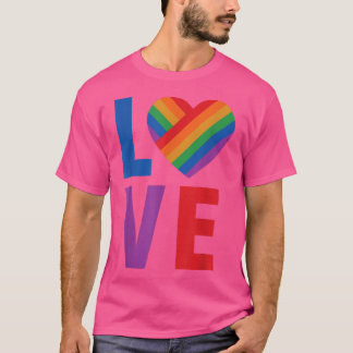 T-shirt Love Heart LGBT Pride