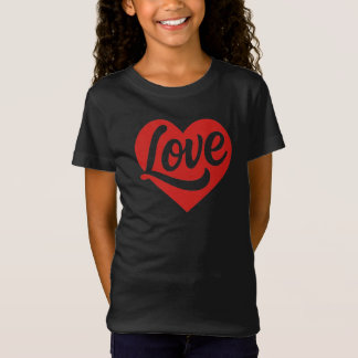 T-Shirt Love Heart Logo – Red Romantic Symbol