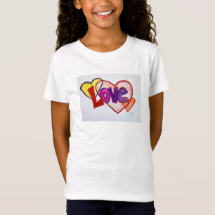 T-Shirt Love Heart Rings Inspirational Word Art Shirt