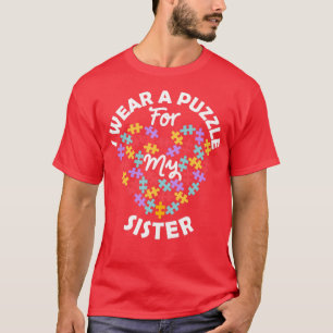 T-shirt Love Heart Sensibilisation sur l'autisme Je Porte