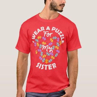 T-shirt Love Heart Sensibilisation sur l'autisme Je Porte 