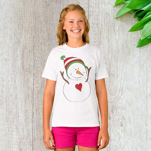 T-shirt Love Heart Snowman