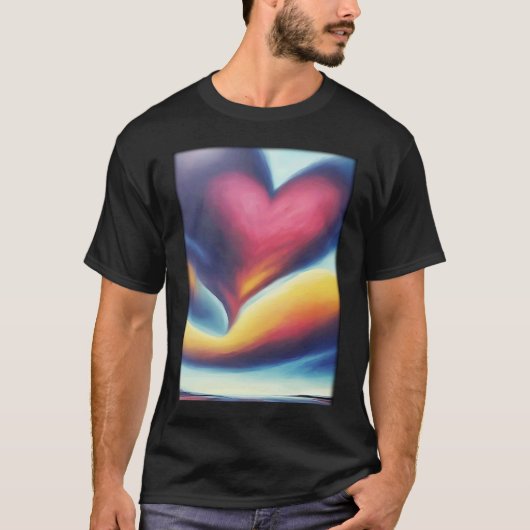 T-shirt Love Heart Valentine's Day Couple Romantic (Devant)