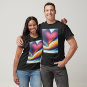 T-shirt Love Heart Valentine's Day Couple Romantic (Unisexe)