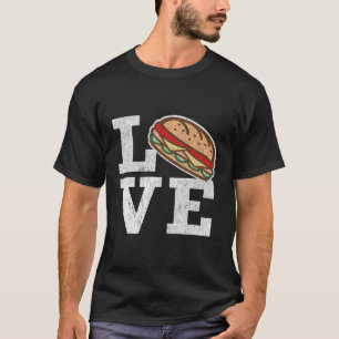 T-shirt Love Hoagie Sous-marin Sandwiches Cadeau