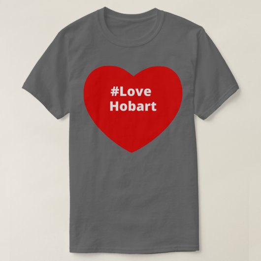 T-shirt Love Hobart Hashtag Heart (Design devant)