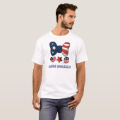 T-shirt Love Holiday Vintage American Design (Devant entier)