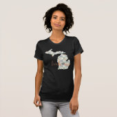 T-shirt Love Home Cactus Rempli Michigan Silhouette (Devant entier)
