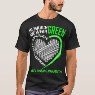 T-shirt Love Hope Faith March Nous portons une maladie du
