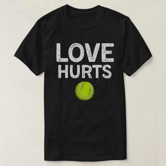 T-shirt Love Hurts Funny Tennis (Design devant)