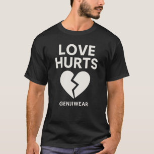 T-shirt LOVE HURTS - Minimaliste Broken Heart Design par G