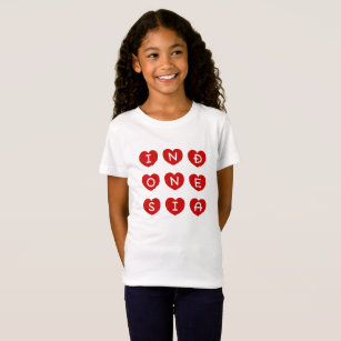 T-Shirt Love Indonesia tshirts, tee-shirts pour enfants in