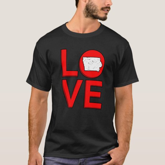 T-shirt Love Iowa (Devant)