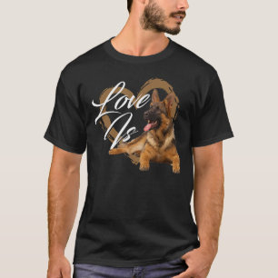 T-shirt Love Is - Canine Lover Puppy Propriétaire Animaux