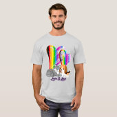 T-shirt Love Is Love Chat & Chien - LGBTQ+ Propriétaire d' (Devant entier)