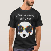 T-shirt Love Is Never Wrong Poodle Dog (Devant)