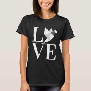 T-shirt LOVE Japanese Origami Bird Hobby