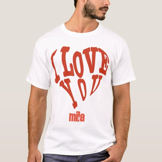 T-shirt Love Je t'aime (Devant)