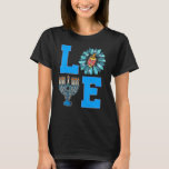 T-shirt Love Jewish Daisy Hanoukka Chanukah Femmes Filles<br><div class="desc">Amour Daisy Juive Hanoukka Chanukah Femmes Pyjamas.</div>