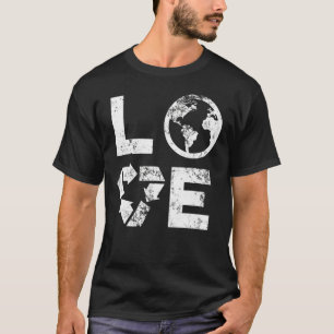 T-shirt Love Jour des terres 90s Vintage Recycling Kids or