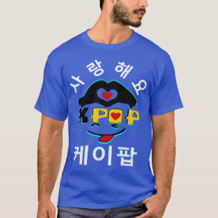 T-shirt ♪ ♥ Love K-Pop Stylish Homme's Basic Dark Basic T