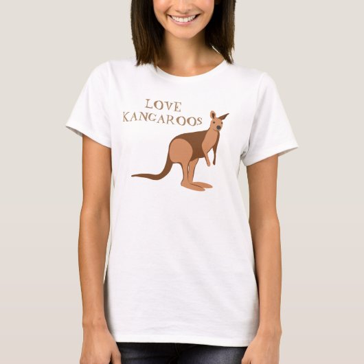 T-shirt Love Kangaroos Animal australien (Devant)