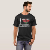 T-shirt Love Kenya Pays Drapeau (Devant entier)