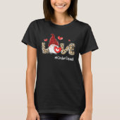 T-shirt Love Kinder Squad Gnome Funny Enseignants Valentin (Devant)