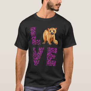 T-shirt Love Kinkajou Purple Leopard Night Walker Kinkajou